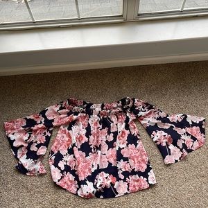 Altard State Floral Off The Shoulder Blouse/Top